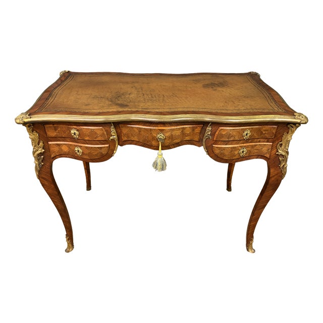 Antique French Parquetry Desk, 1885 For Sale