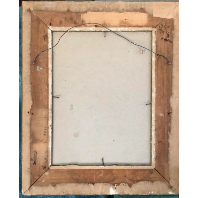 1950s French School Seamstress Oil Painting "The Fitting" Oil on Board For Sale - Image 5 of 6