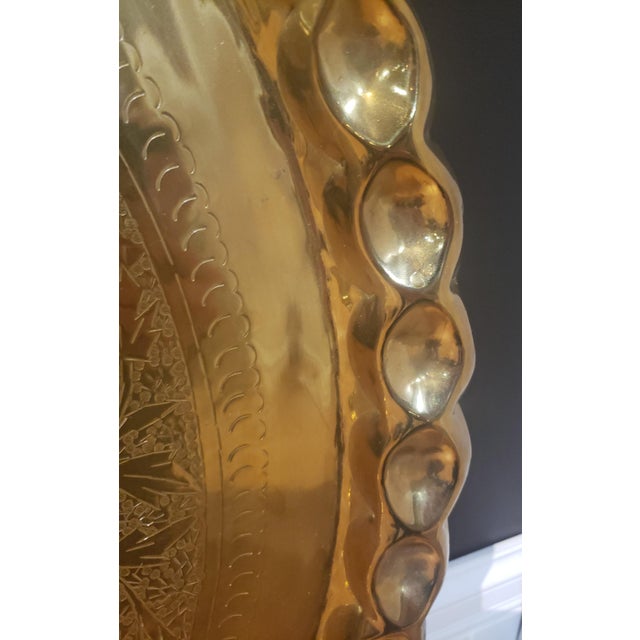 Brass 1950s Lacquered Brass Tray Spider Leg Tray Table For Sale - Image 8 of 9