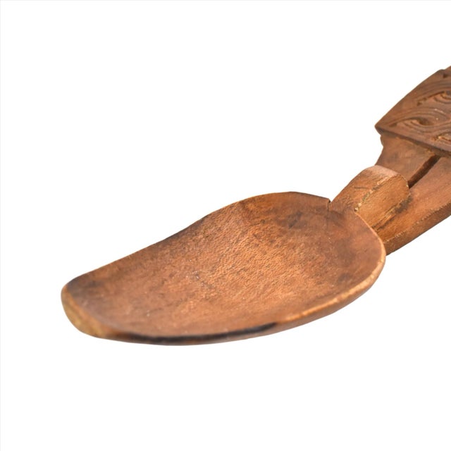 Wood Early 20th Century Oromo Ethiopian Wood Spoon For Sale - Image 7 of 7