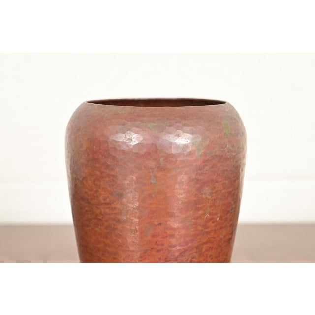 Ramon Ramirez Arts & Crafts Hammered Copper Vase For Sale In South Bend - Image 6 of 11