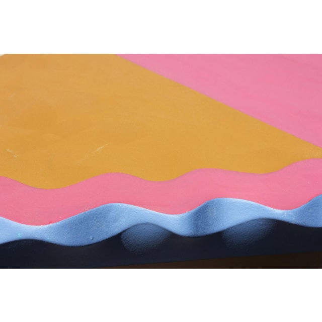 Abstract "Ripple Corner" Abstract Corner Wall Sculpture 1970s For Sale - Image 3 of 5