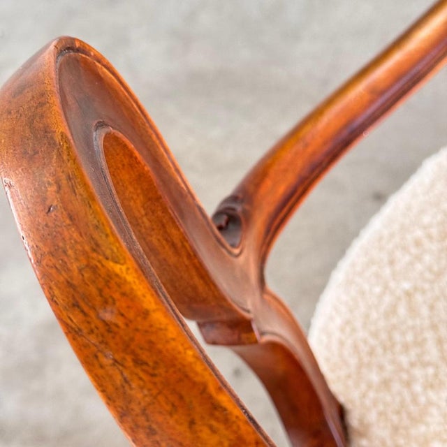 Venetian Armchairs with Bouclé Upholstery from Dedar Milano, 1890s, Set of 2 For Sale - Image 9 of 18