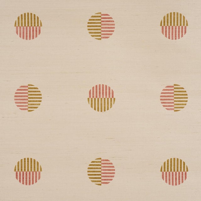 2020s Sample - Schumacher Ando Hand Blocked Sisal Wallcovering In Rust & Ochre For Sale - Image 5 of 5