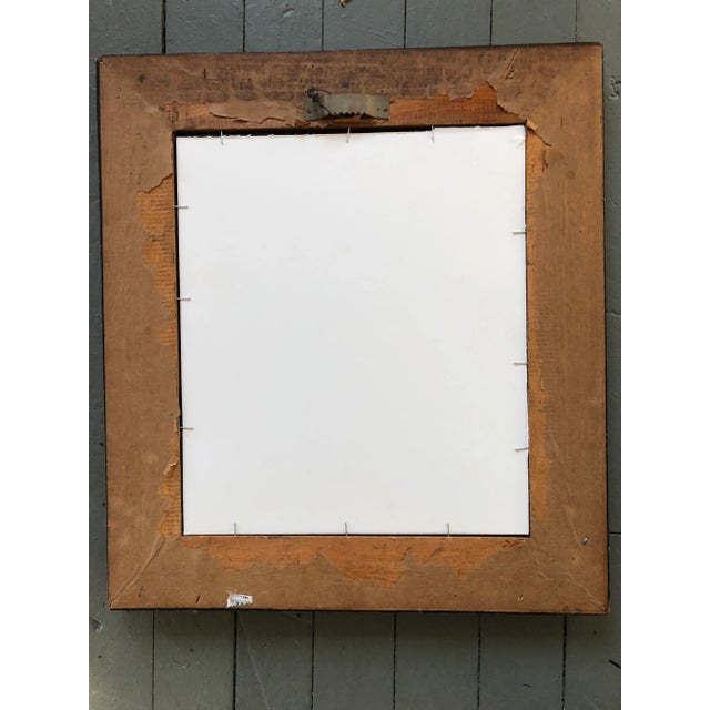 Abstract Expressionism Original Vintage Framed Pastel Portrait Signed For Sale - Image 3 of 4