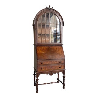 Vintage Secretary Desk With Removable Hutch by Mechanics Furniture For Sale