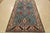 Tribal Heriz Rug 5’10” X 8’11” Blue Wool Vintage Tribal Hand-Knotted Oriental Carpet For Sale - Image 3 of 13