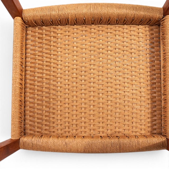 Model 408 Teak Paper Cord Dining Chairs by Niels Otto Møller for J.L. Møllers, 1975, Set of 4 For Sale - Image 11 of 18
