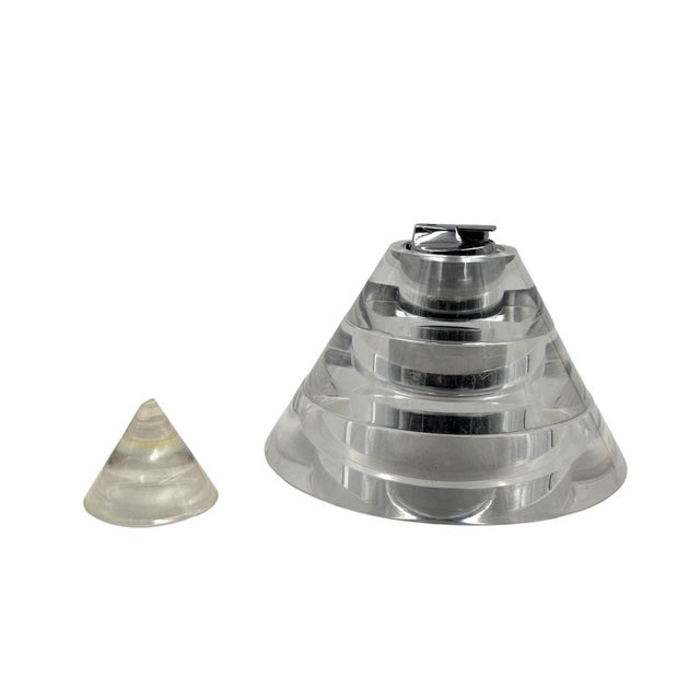 Plastic Space Age Lucite Conical Smoking Set, Italy 1970 For Sale - Image 7 of 18