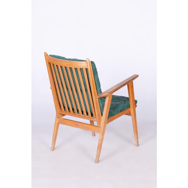 1950s Oak Armchair attributed to Jan Vanek, Czechia, 1950s For Sale - Image 5 of 9