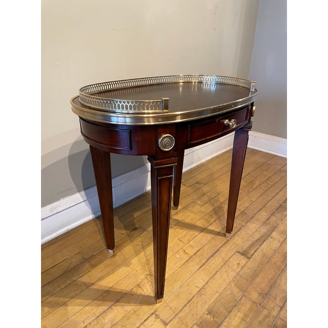 Traditional Pair of Vintage Walnut Regency-Style Side Tables For Sale - Image 3 of 10