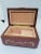 The San Francisco Music Box Italian Inlaid Burl Wood Swiss Movement Ring Jewelry Box