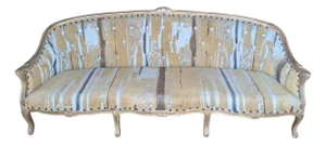 Antique Re-Upholstered French-Style Sofa, Early 20th Century