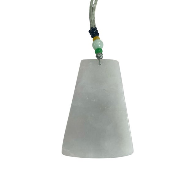 Vintage Jadeite Jade Carved Wealth Pendant W/ Lord Buddha For Sale - Image 4 of 6