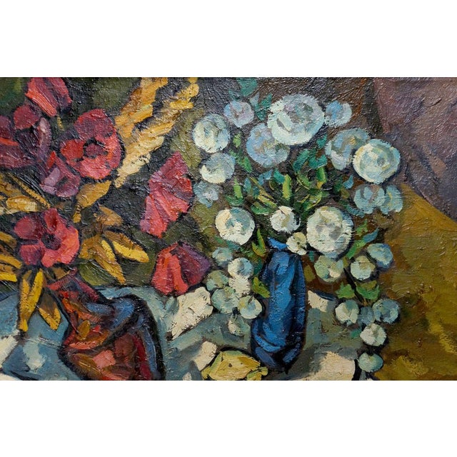 1990s 1990s Oil Painting Flowers and Apples Kublik Mikhail Alekseevich For Sale - Image 5 of 12
