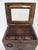 Victorian Wood Travel Secretary Desk File Box With Glass Inkwells & Calendar For Sale - Image 4 of 12