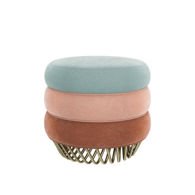Metal Audrey II Stool Fringes by Ottiu For Sale - Image 7 of 8