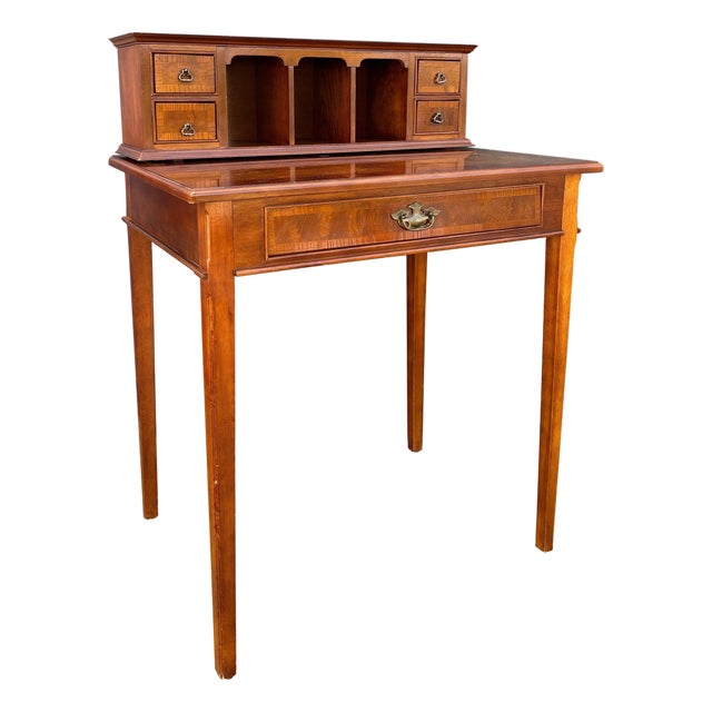 French Louis XVI Style Writing Desk with Gallery, 1960s For Sale
