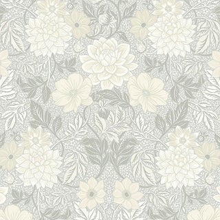Borastapeter Dahlia Garden Wallpaper in Natural For Sale