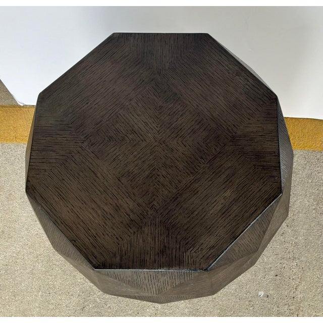 Modern Currey & Company Modern Dark Brown Geometric Kendall Accent Table For Sale - Image 3 of 3