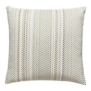 The House of Scalamandré Arrow Stripe Pillow, Sand Dune For Sale