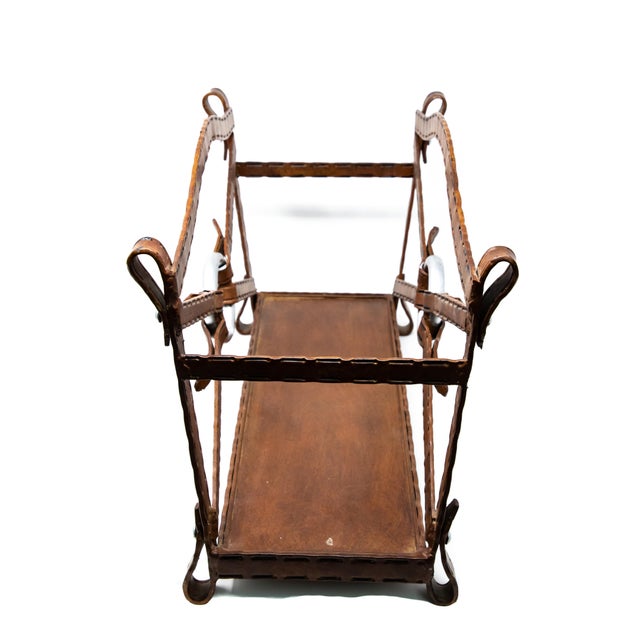 Western Themed Metal Magazine Rack For Sale - Image 4 of 10