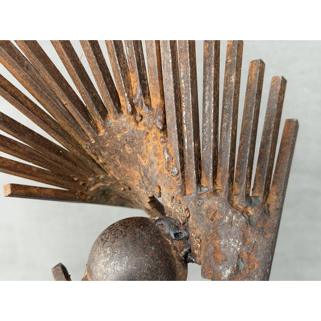 Sergio Castillo Mandiola, Abstract Sculpture, Chile, 1980s, Iron on Granite Base For Sale - Image 9 of 11