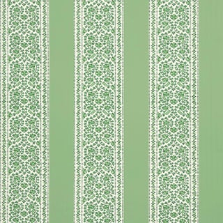SAMPLE - Schumacher x Mark D. Sikes Jasmine Wallpaper In Leaf Green For Sale