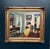 Original scandinavian oil on canvas – “interior with reading woman” by v. Hansen – signed – vintage & framed – 83 × 92 cm...
