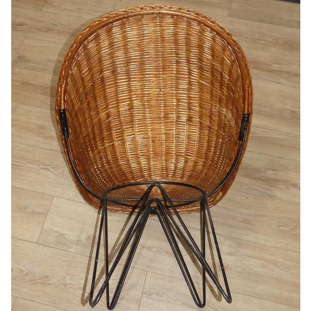 Wicker Chair by Teun Velthuizen for Urotan, Netherlands, 1950s For Sale - Image 9 of 13