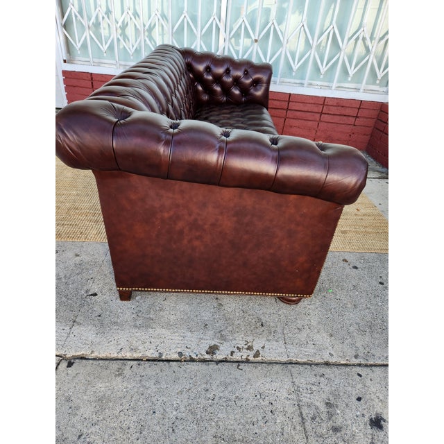 American Vintage Chesterfield Loveseat For Sale - Image 3 of 7