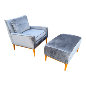 Vintage Paul McCobb Model 302 Lounge Chair and Ottoman for Directional