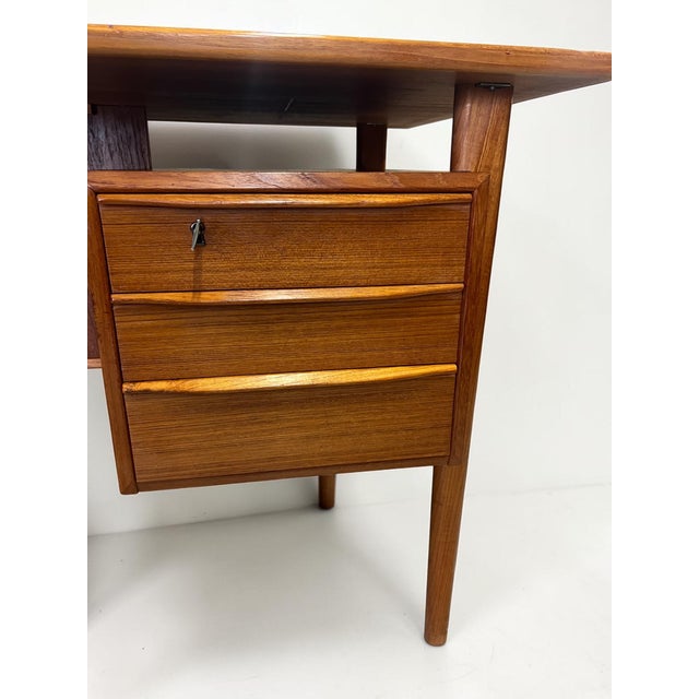 Vintage Danish Teak Executive Desk by Peter Løvig Nielsen, 1973 For Sale - Image 10 of 18
