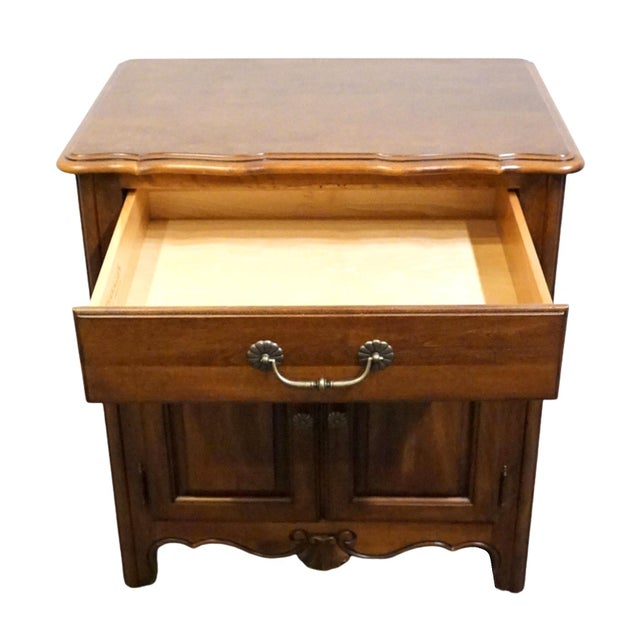 Ethan Allen Country French Collection 26" Cabinet Nightstand 26-5226 - 216 Bordeaux Finish For Sale In Kansas City - Image 6 of 15