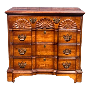 1960s Shell Carved Chippendale Bachelor's Chest
