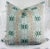 "Miss Ella" in Teal 22" Pillows-A Pair For Sale - Image 4 of 4