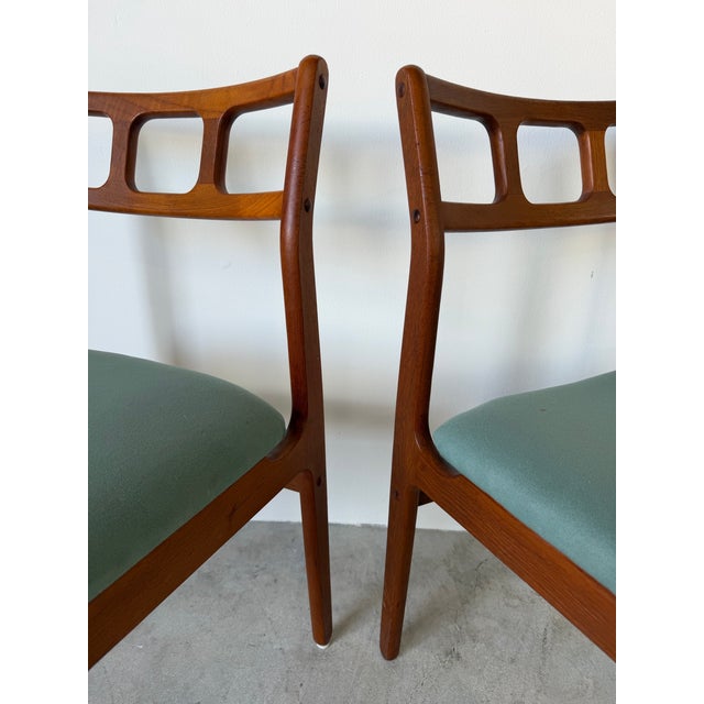 1970s Mid-Century Danish Modern D-Scan Teak Dining Chairs – Pair For Sale - Image 11 of 12