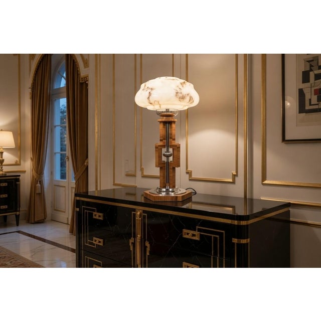 20th Century Art Deco Table Lamp, Poland, 1950s For Sale - Image 9 of 9