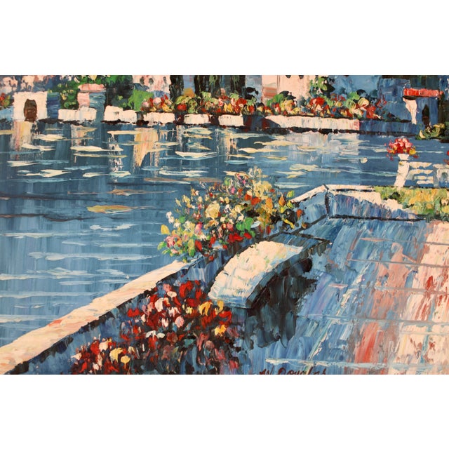 Mid Century Mediterranean Seascape Original Oil Painting For Sale - Image 9 of 13