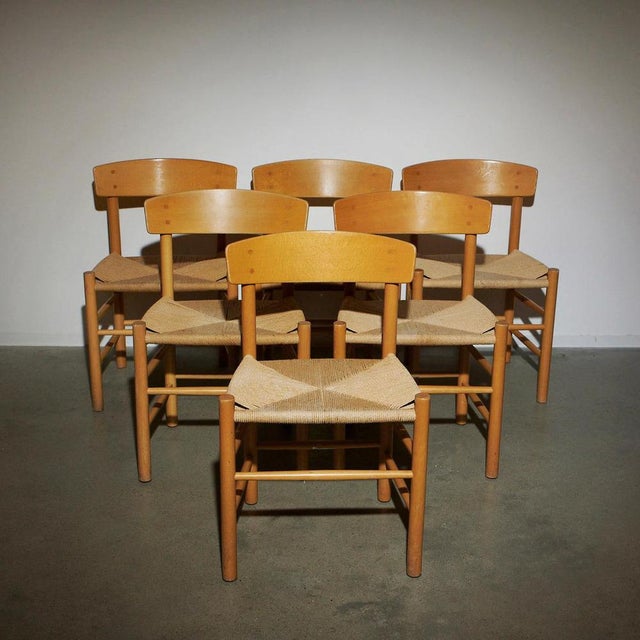 Model J39 Dining Chairs by Børge Mogensen for FDB, Set of 6 For Sale - Image 6 of 6