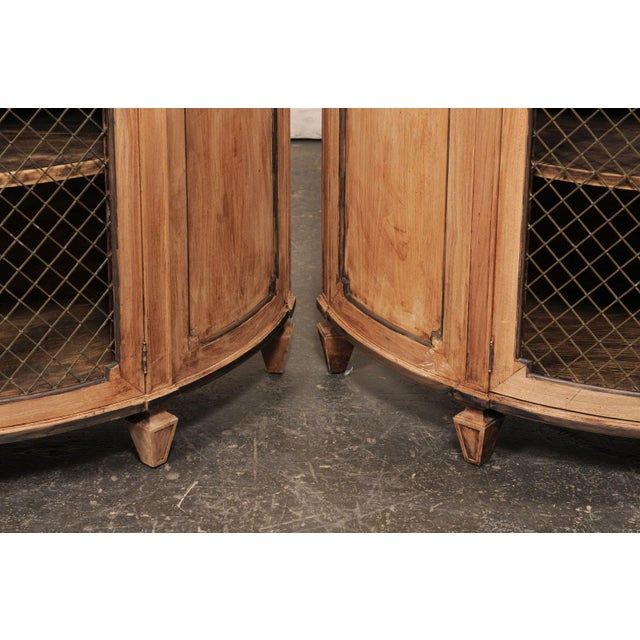 French 1960's Demi Consoles W/ Wire Doors For Sale - Image 11 of 12