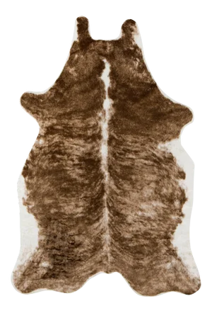 Erin Gates by Momeni Acadia Brindle Brown Faux Hide Area Rug - 5'3" X 7'10"
