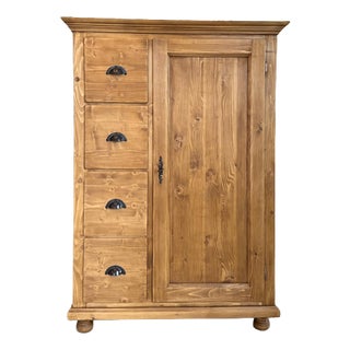 Rustic Farmhouse Bread Cupboard For Sale