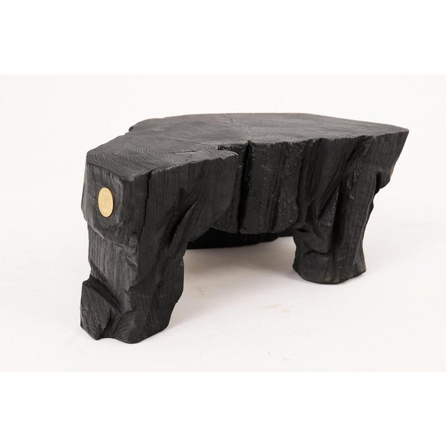 Rustic Sculptural Side Table by Logniture For Sale - Image 16 of 17