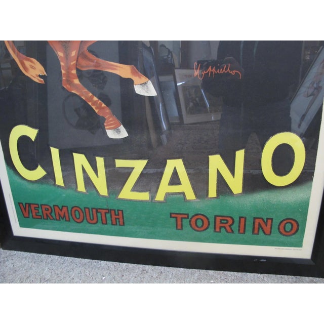 Leonetto Cappiello Italian Vintage Leonetto Cappiello Cinzano Vermouth Torino Advertisement Poster For Sale - Image 4 of 8