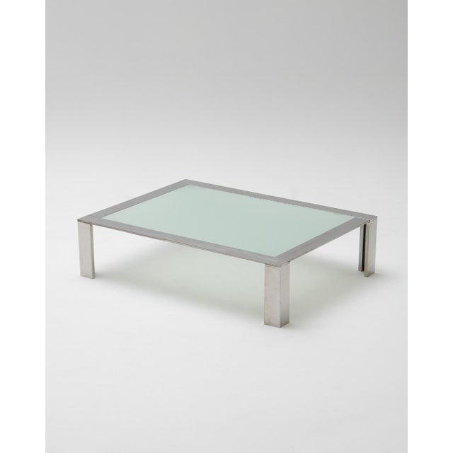 Chrome and Glass Coffee Table in the style of Milo Baughman, USA, 1970s For Sale - Image 9 of 9