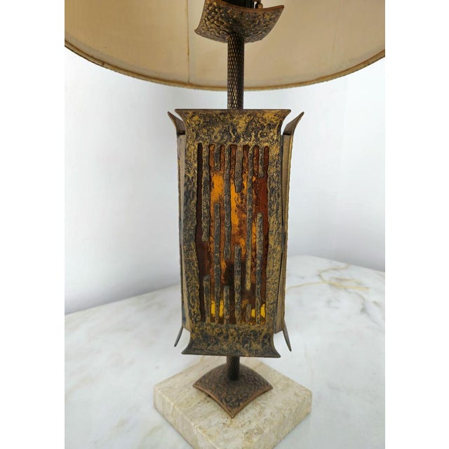 Poliarte Brutalist Table Lamp attributed to Albano Poli for Poliarte Italia, 1970s For Sale - Image 4 of 14