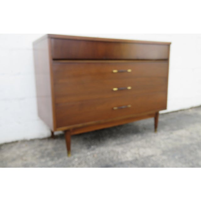 Mid Century Modern Large Nightstands Low Small Dressers a Pair 6094 For Sale - Image 10 of 18