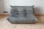 Set of Grey Velvet Togo Pouf and 2-Seat Sofa by Michel Ducaroy for Ligne Roset For Sale - Image 9 of 10