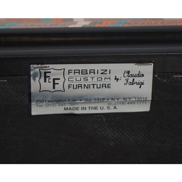 Set of 8 Fabrizi Black Upholstered Regency Dining Room Chairs For Sale - Image 18 of 18